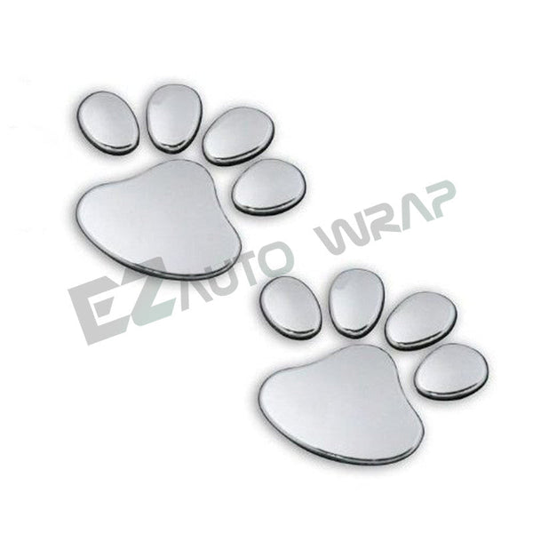 3D Paw Decal Sticker Emblem (Bear Paw Chrome / Bear Paw Gold / Bear Paw Red / Dog Paw Chrome / Dog Paw Gold / Dog Paw Red)