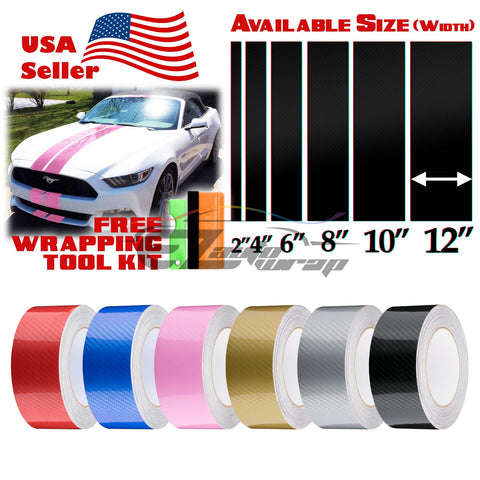 Racing Stripe 3D Carbon Fiber Matte 2 4 6 8 10 12 / 25FT – EzAuto Wrap