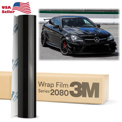 Genuine 3M 2080 S12 Satin Black Vinyl Wrap Film Air Release Cut to size