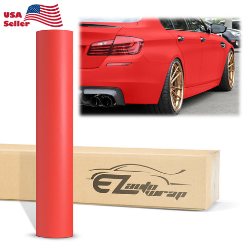 24K Chopped Forged Carbon Fiber Gloss Red Vinyl Wrap