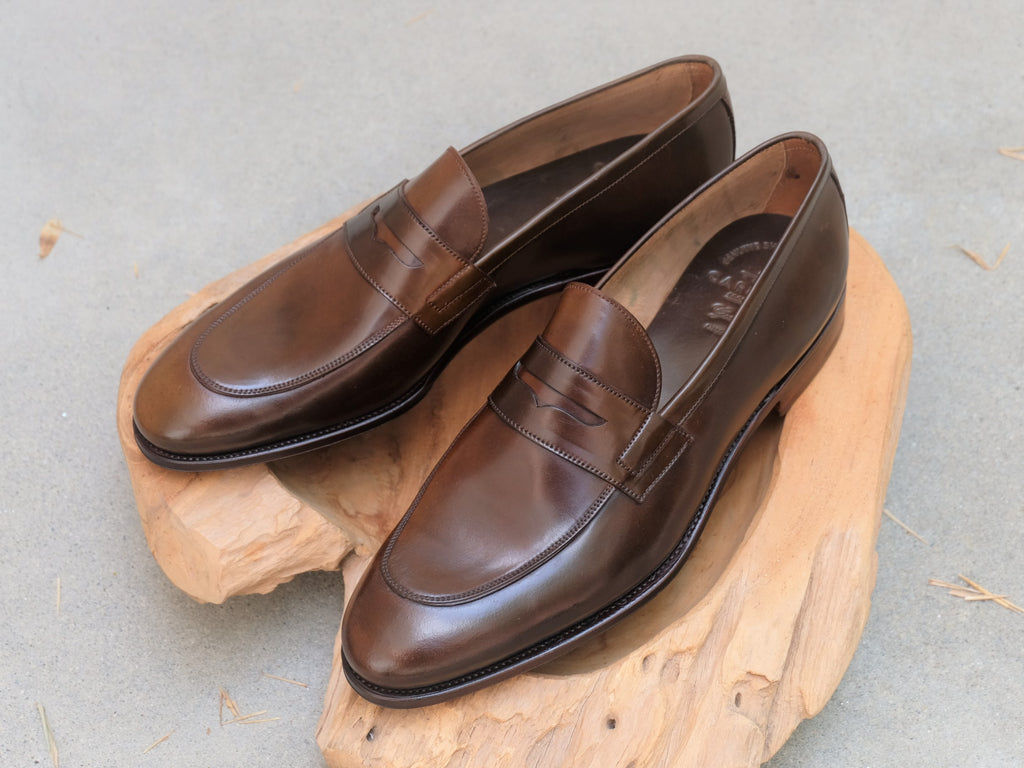 cordovan unlined penny loafers