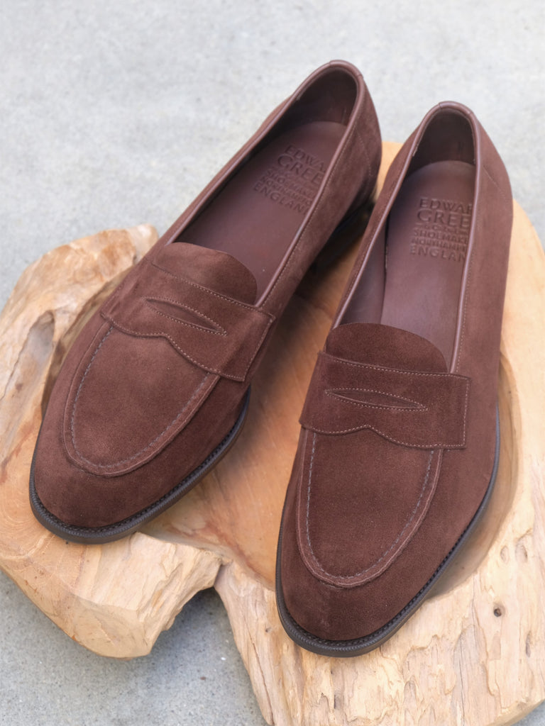 Edward Green Harrow Unlined Loafer in Mink Suede – Gentlemens Footwear