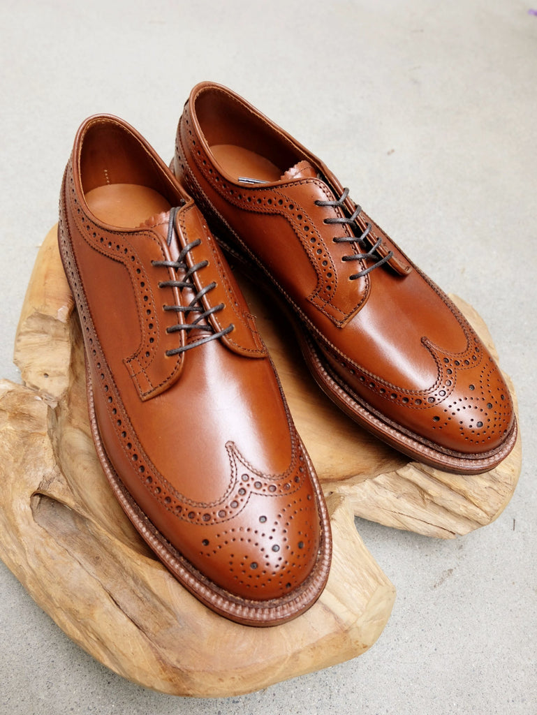 burnished tan shoes