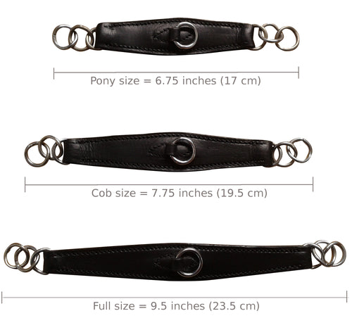 Leather Curb Chain Strap Bridle Bit Pelham Pony Cob Full Horse Black | eBay