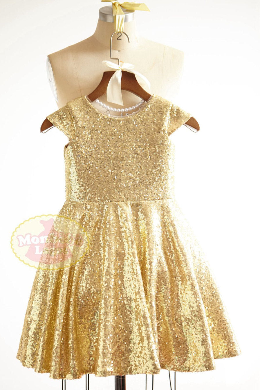 yellow sparkle dress