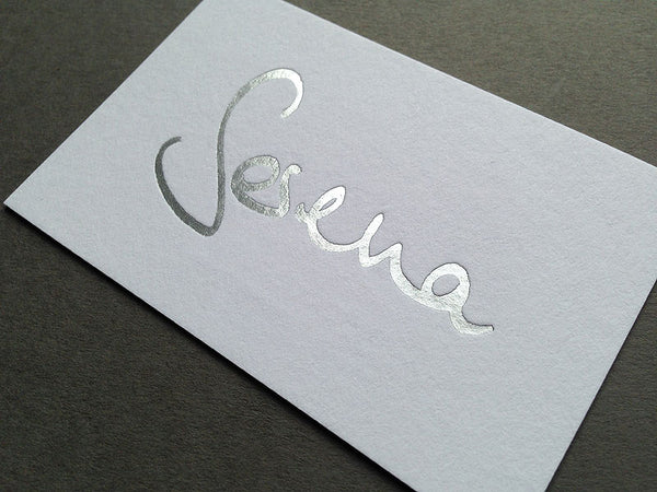 Serena Bolton photography hot foil business card
