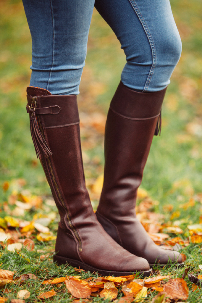 Beautiful Spanish leather boots and statement stylish country clothing