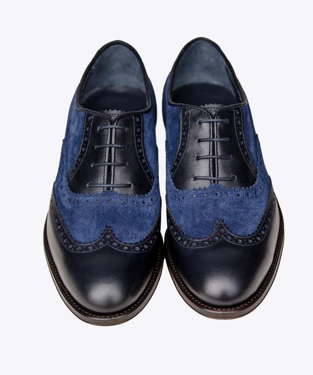 navy brogue boots ladies