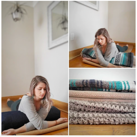 How to use blankets instead of Bolsters for yoga at home