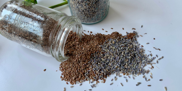 Flax Seeds and Lavender for Eye Pillows