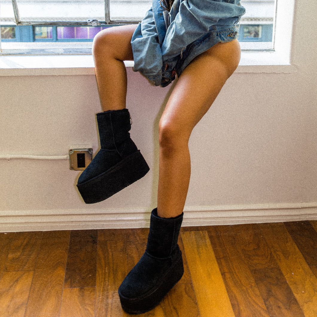 BLACK PLATFORM UGG BOOTS – thaGspot