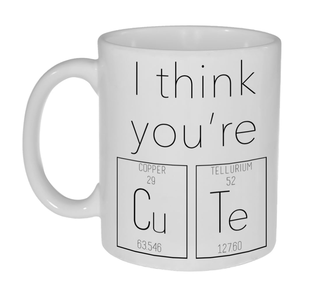 I Think You Re Cute Valentine S Day Gift Coffee Or Tea Mug Neurons Not Included