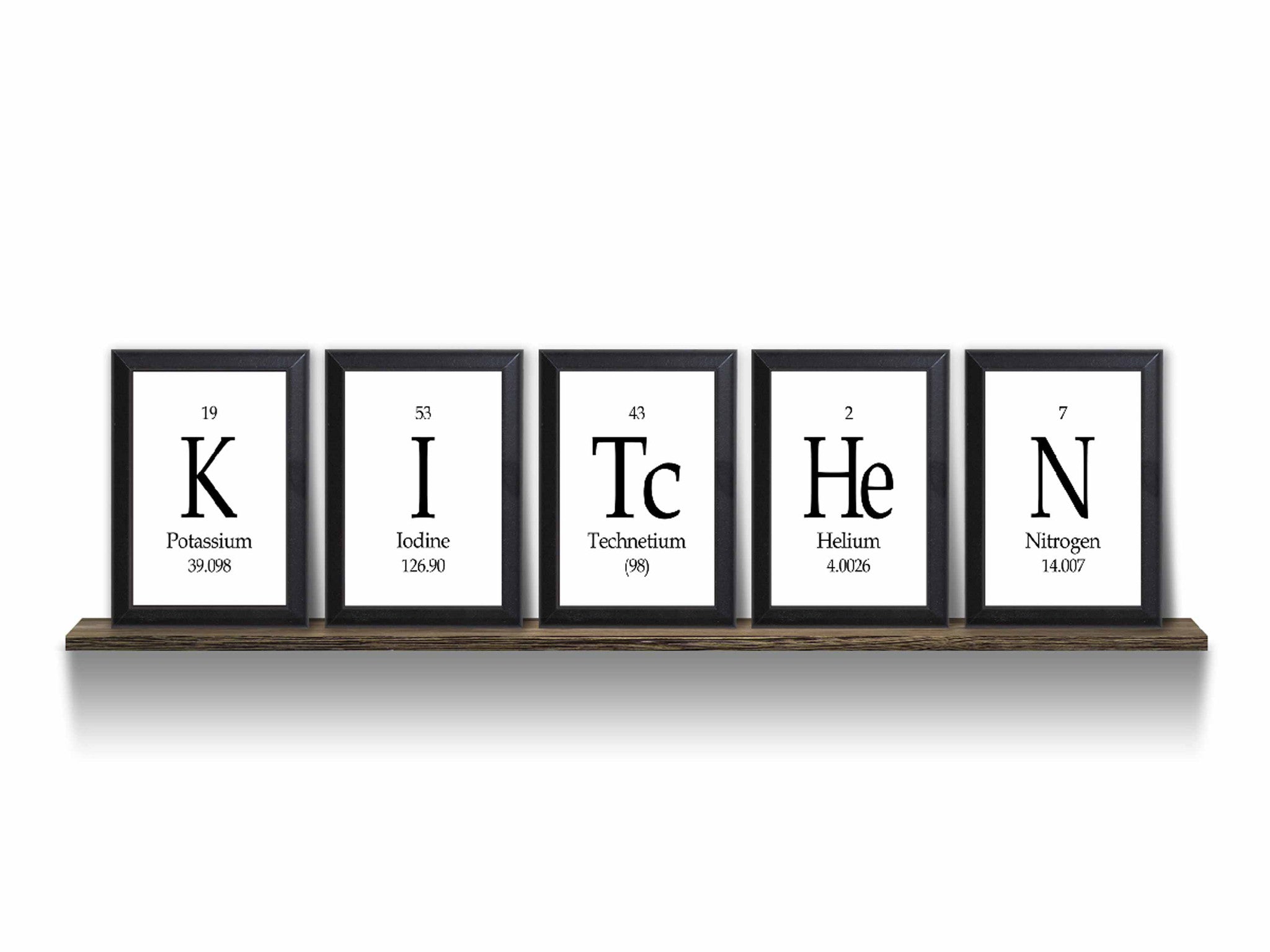 Kitchen Framed Wall Art kitchen periodic table framed 5 piece wall plaque set each plaque 5 x 7