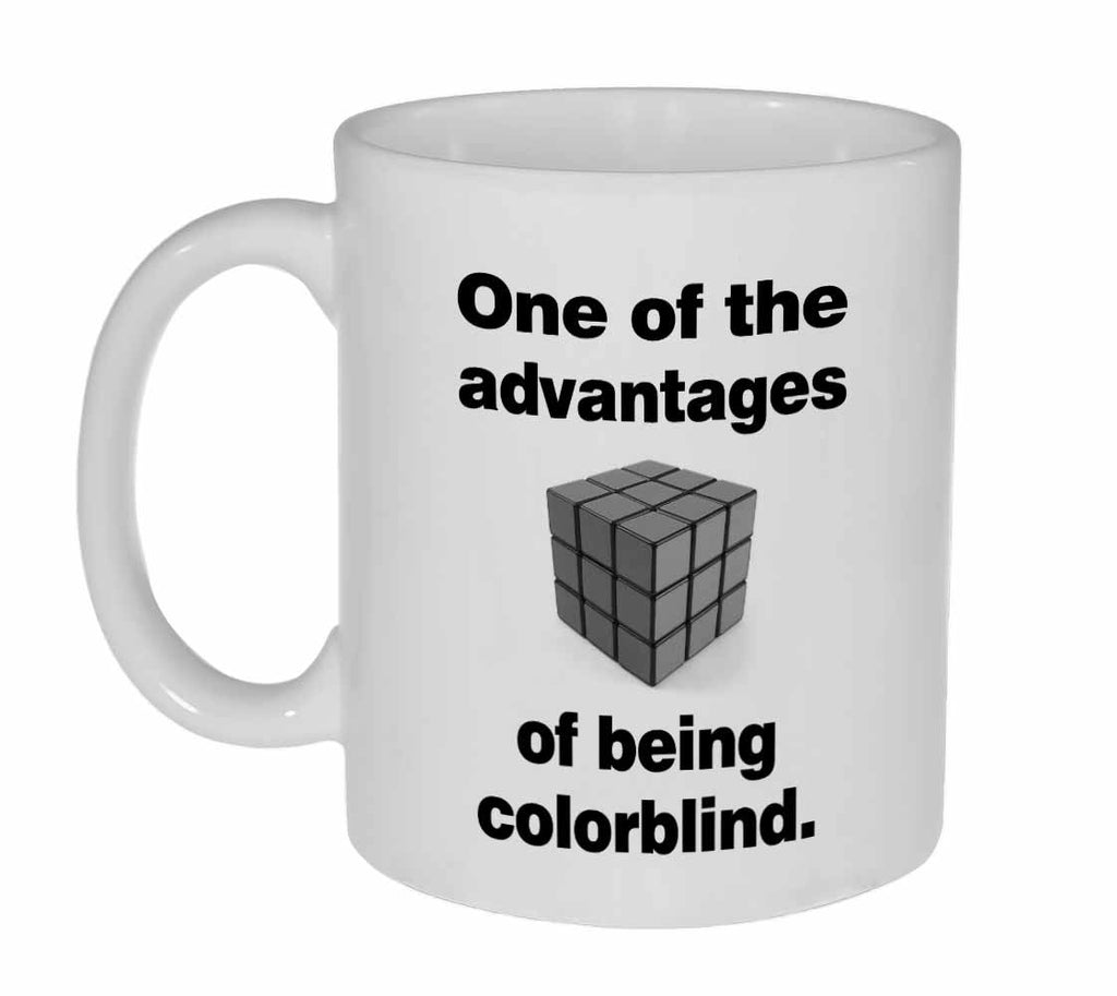 Color Blind Rubix Cube Coffee or Tea Mug – Neurons Not Included™