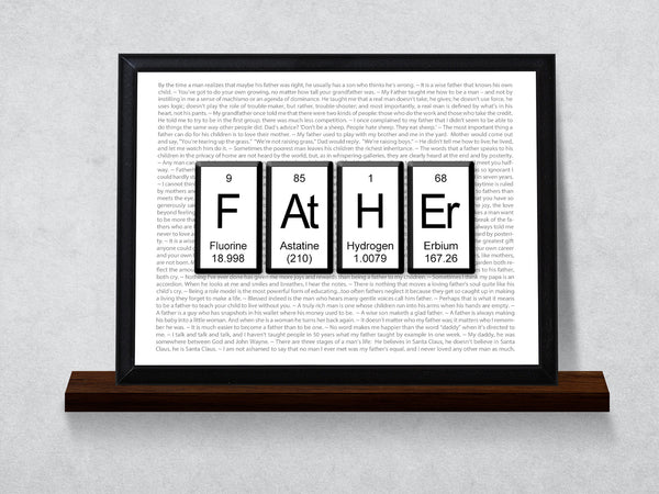 Download Father Periodic Table of Elements Wall Plaque 9x12 - Neurons Not Included™