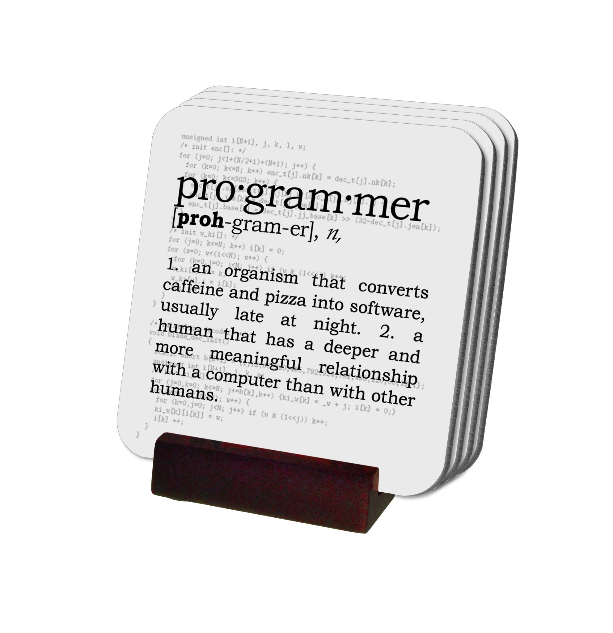 Programmer Definition Coasters With Display Holder Neurons Not Included