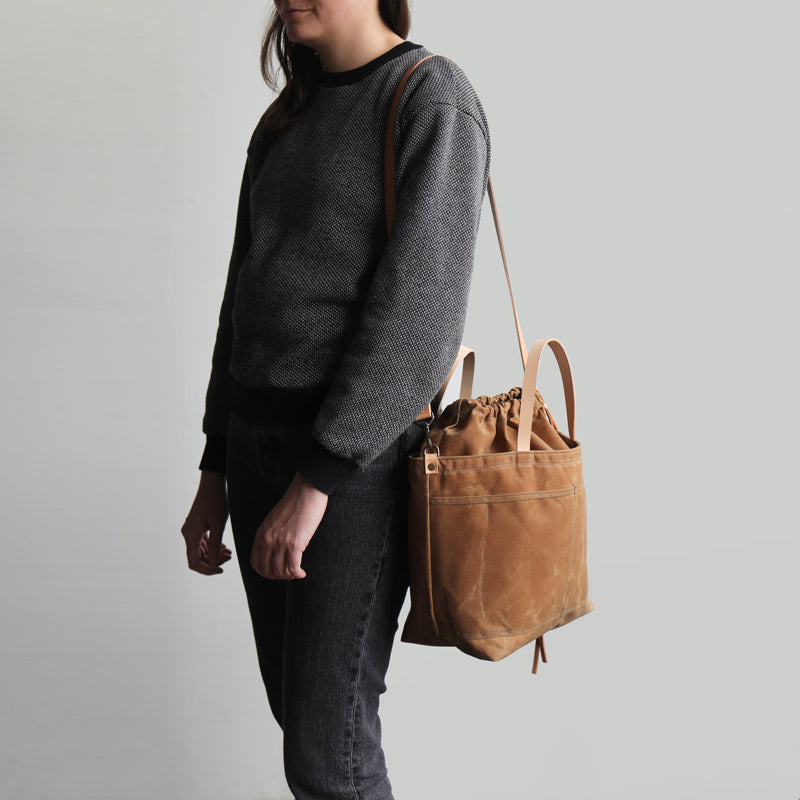 PROJECT TOTE - rust waxed canvas – bookhou