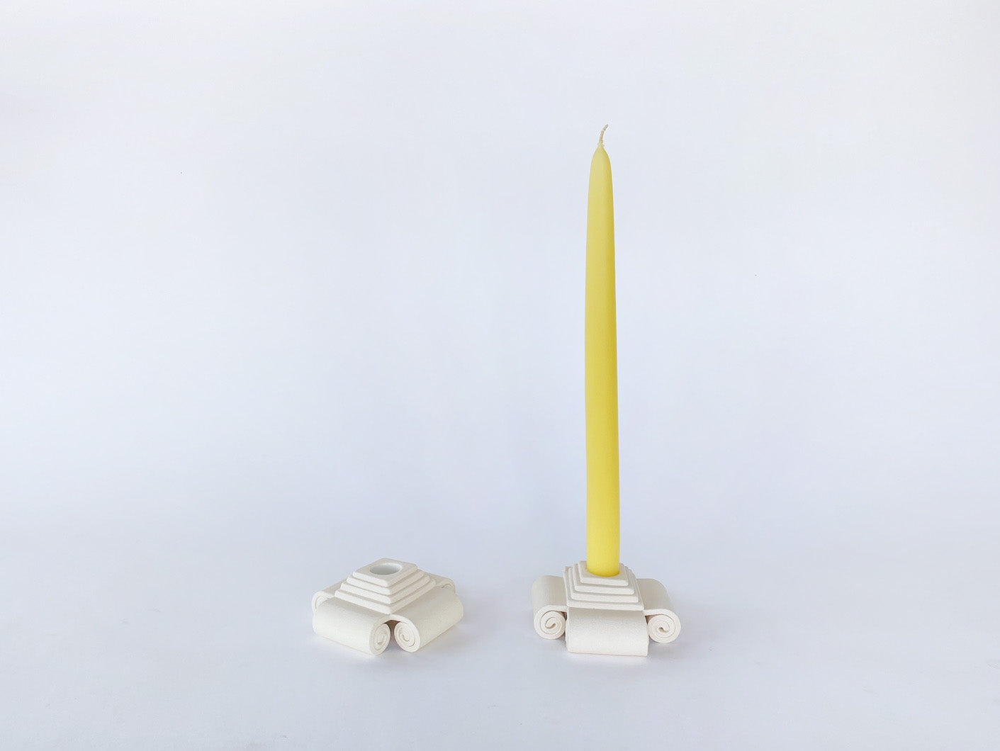 Carr  Candle Holder - White