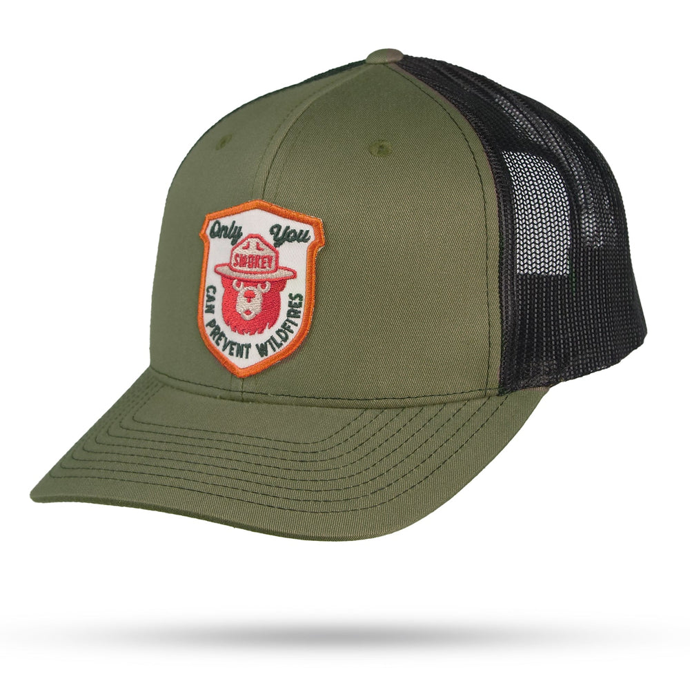 WYR for USFS Caring – Land Patch Snapback Leather Trucker the