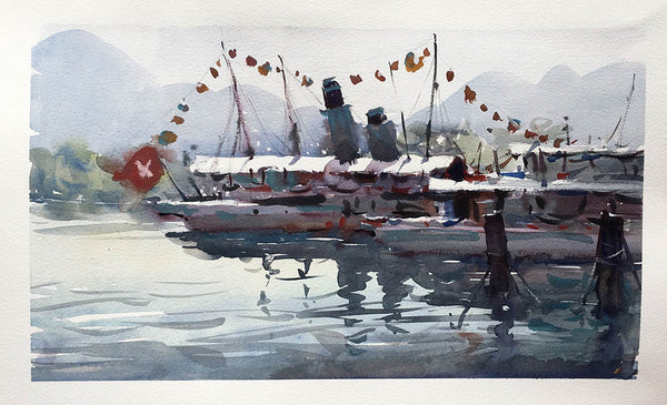 Poolside, Costa Rica - Watercolour – Marco Bucci Art Store