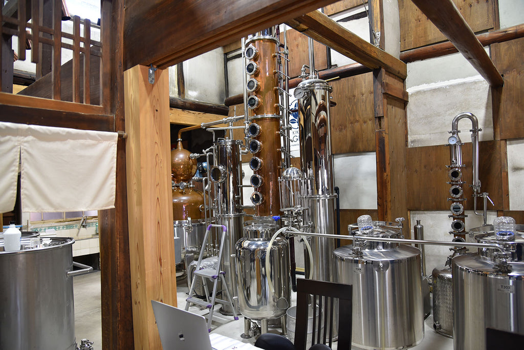 Column stills at Yamato Distillery