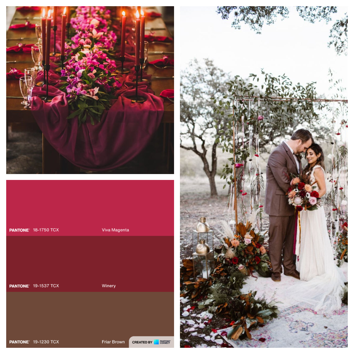 Red and Navy Blue February Wedding Color Palettes 2023, Red