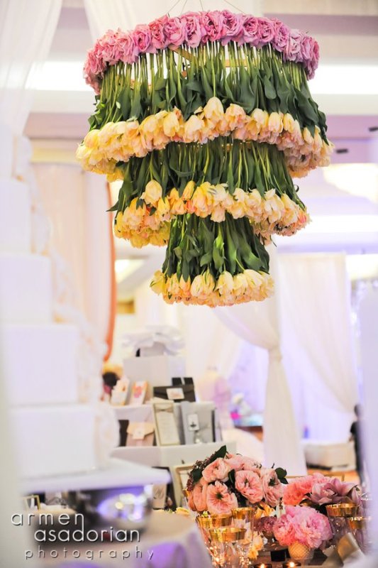 Flower Chandelier, Hanging Wedding Decorations