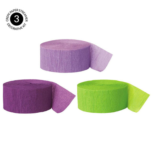 Lime Green Crepe Paper Streamers, 2 Rolls, Made in USA