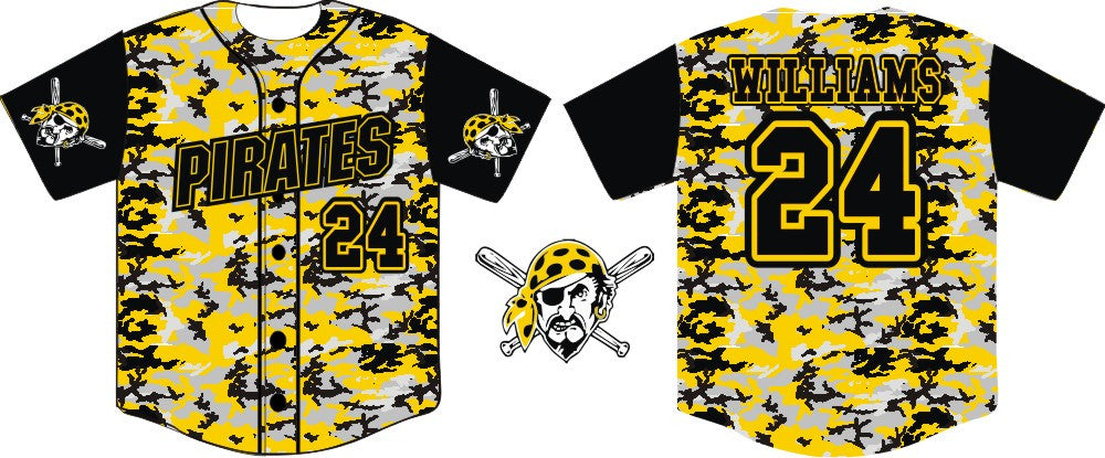 yellow camo baseball jersey