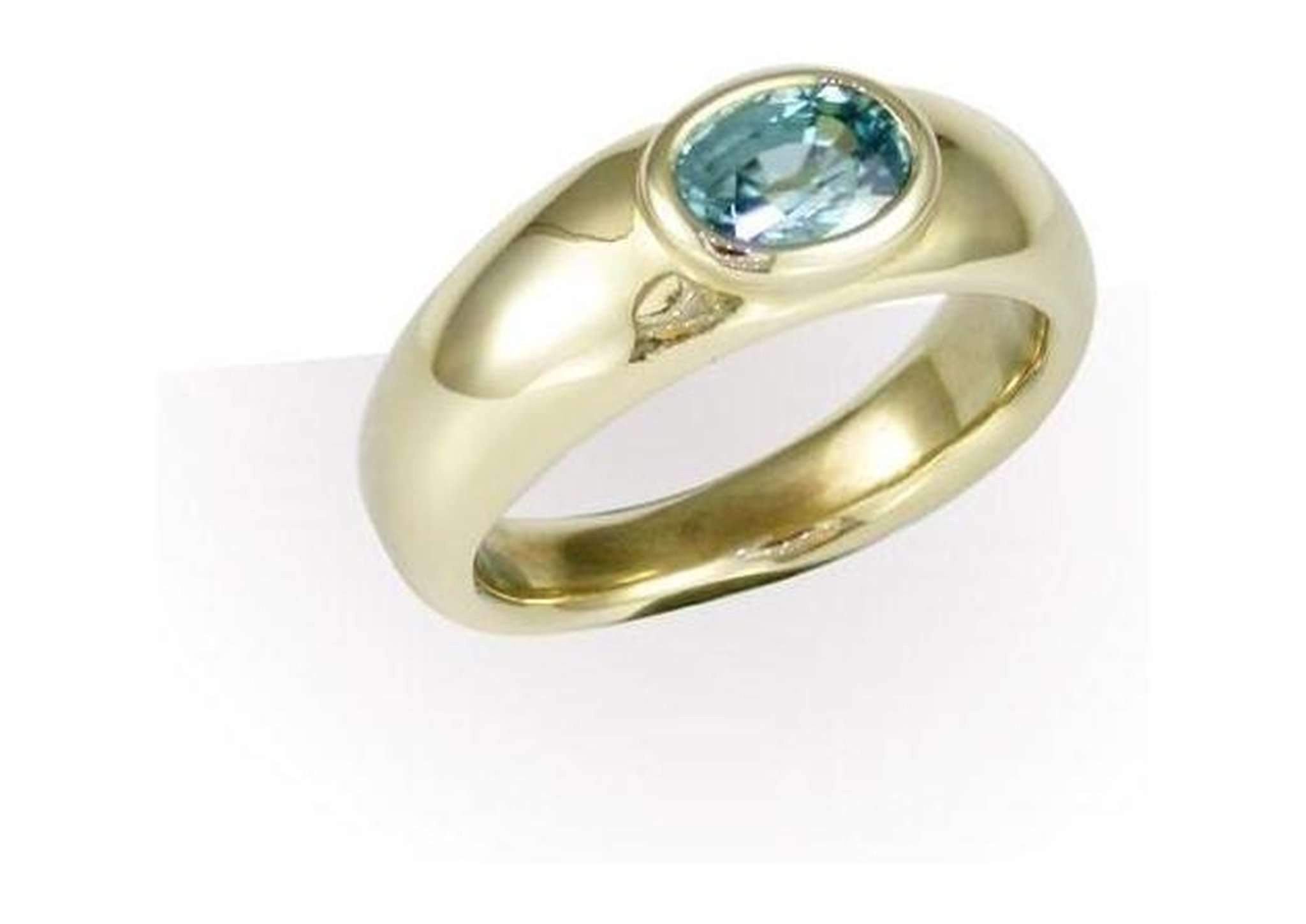 9ct Gold \u0026 Blue Zircon Ring – Jens Hansen