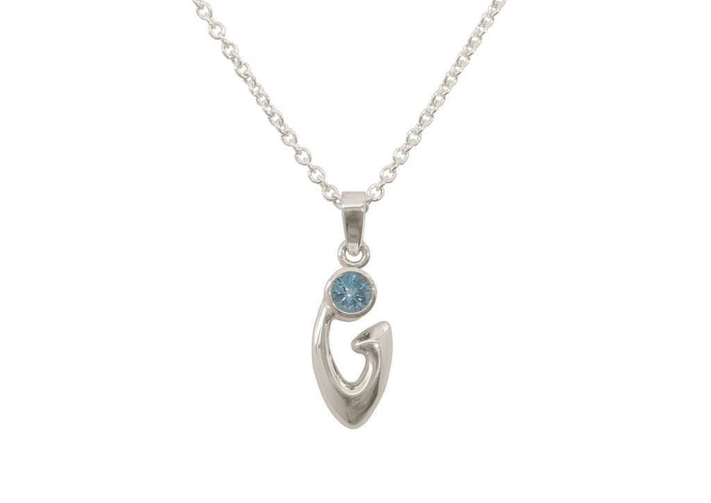 Free Form Gemstone Pendant, White Gold – Jens Hansen