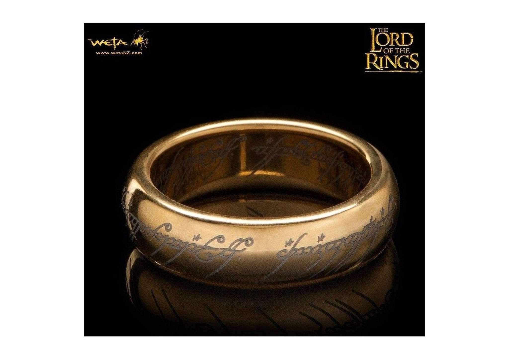 Gold Lord of the Rings Tungsten Carbide Ring