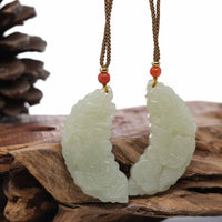 Copy of Baikalla™ "Dragon Good Luck Pattern" Genuine HeTian White Nephrite Jade Symbol Pendant Necklace-Baikalla Happy Valley Oregon