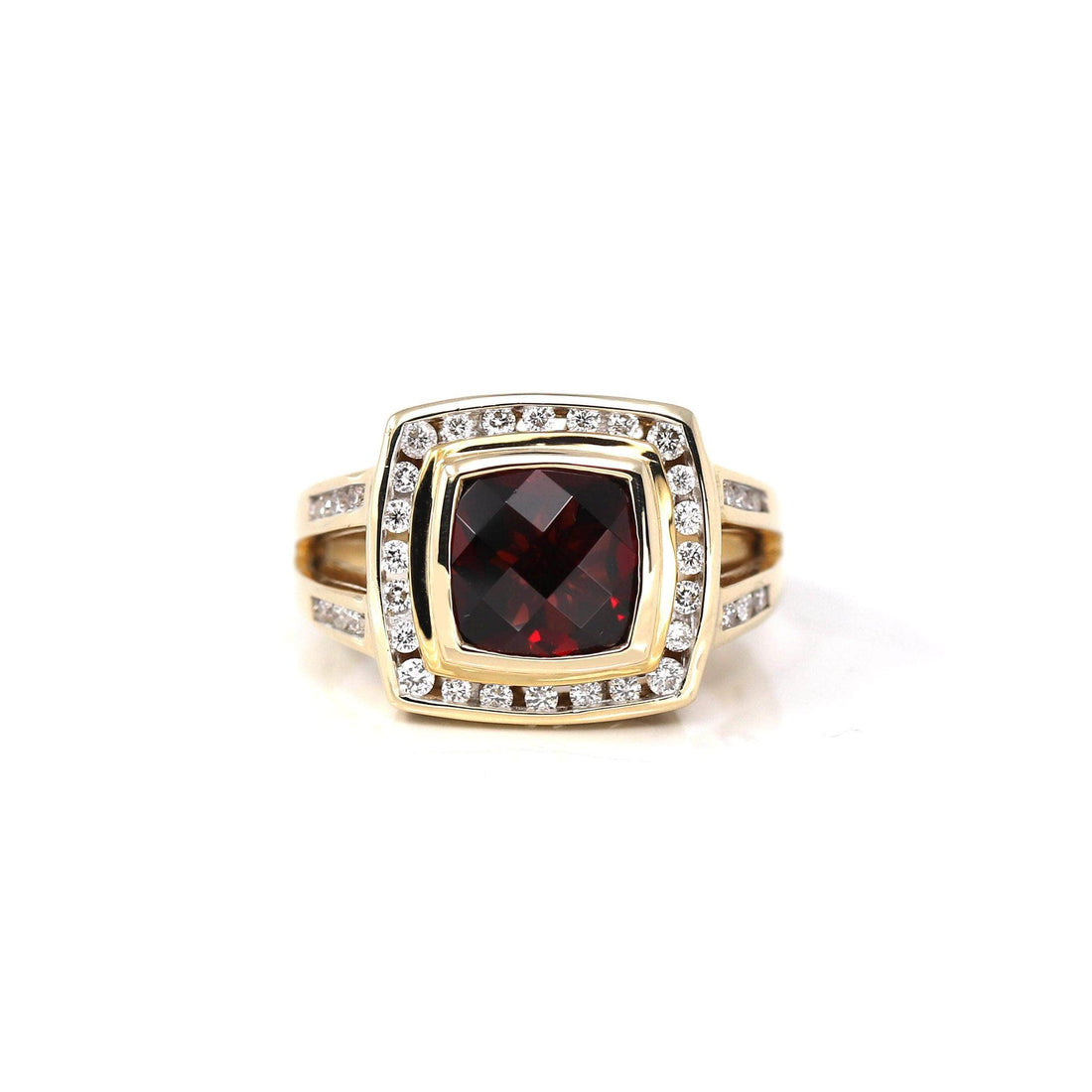 dark red garnet ring