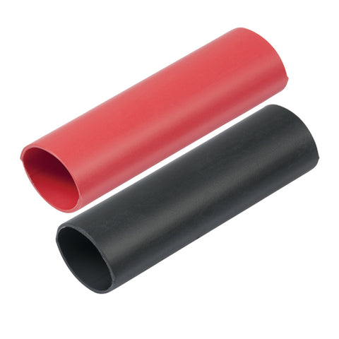 Ancor Heavy Wall Heat Shrink Tubing - 1" x 3" - 2-Pack - Black/Red