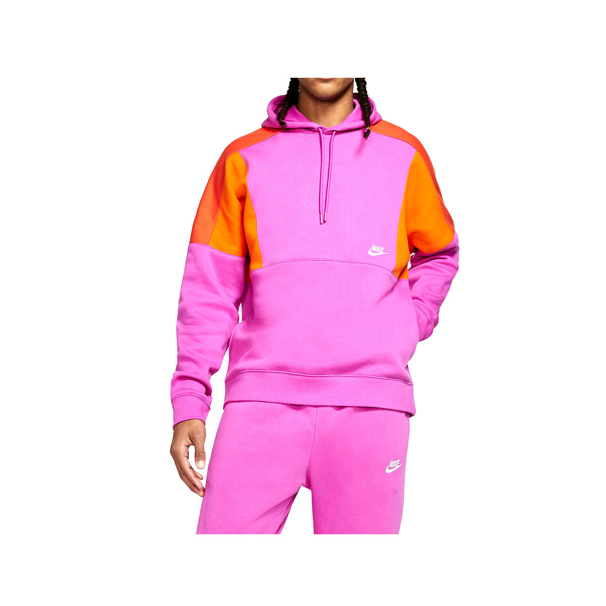 nike men's sportswear colorblock pullover hoodie