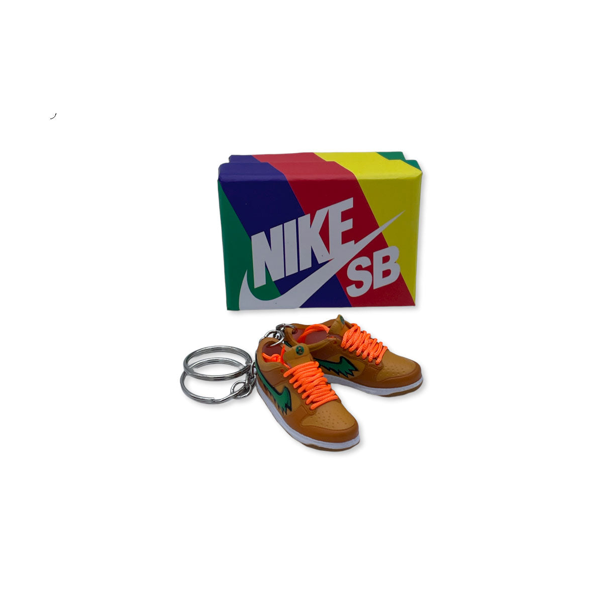 Kickz Store 3D Sneaker Keychain- Nike SB Dunk Low Heineken Pair