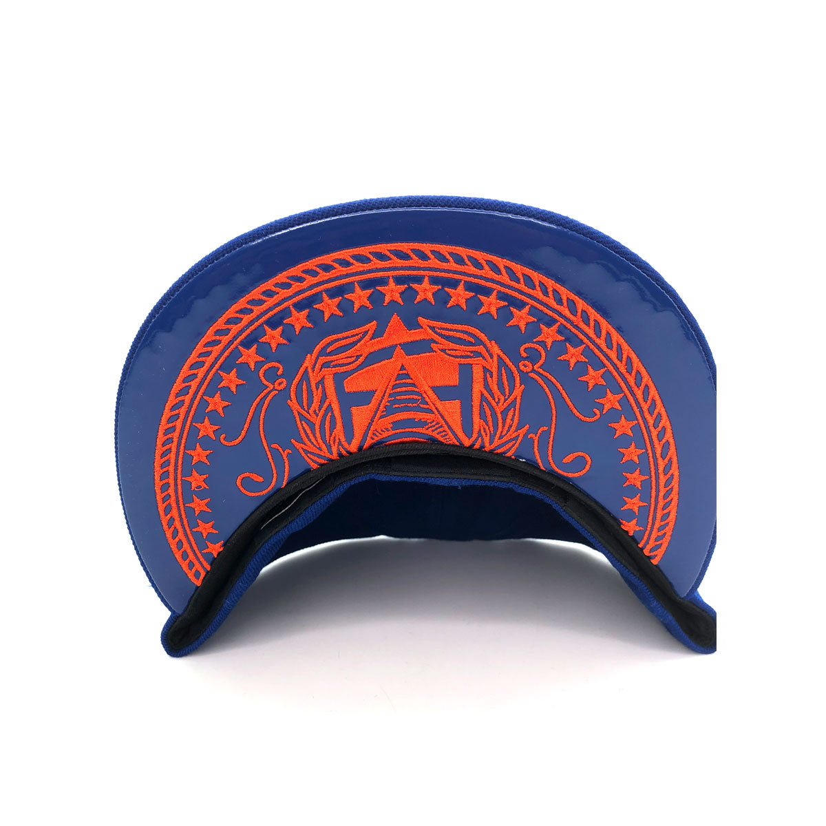 New Era X Secret Society 59fifty Triple Blue Trust Logo Fitted Hat Blu Kickzstore