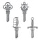 House Key Key Shapes 4 Pack: Forged
