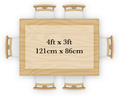 4 foot table with 6 chairs