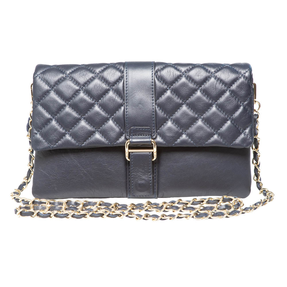 navy quilted handbag