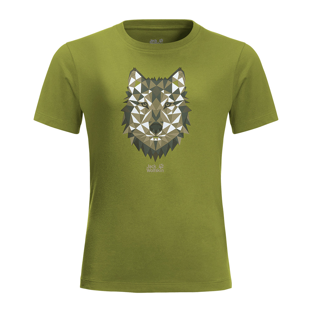 Jack Wolfskin kids wolf T-shirt in green