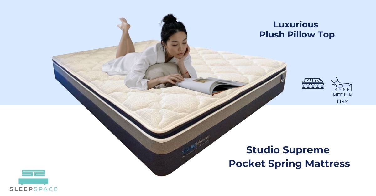 MaxCoil Studio Supreme with Plush Pillow Top Pocketed Spring Mattress