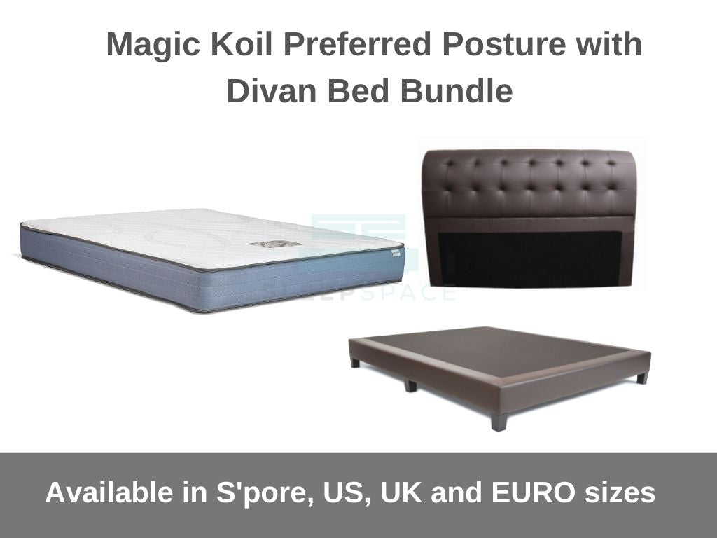 Magic Koil Preferred Posture Pocket Spring Mattress with Divan Bed Bundle