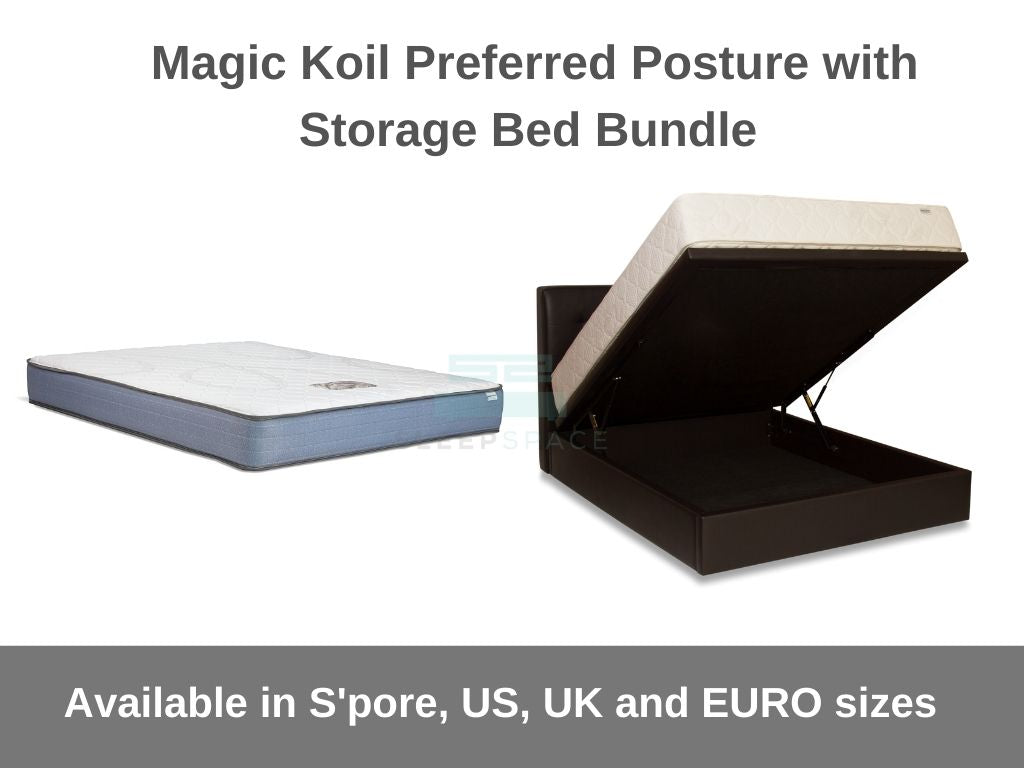 Magic Koil Preferred Posture Pocket Spring Mattress with Storage Bed Bundle