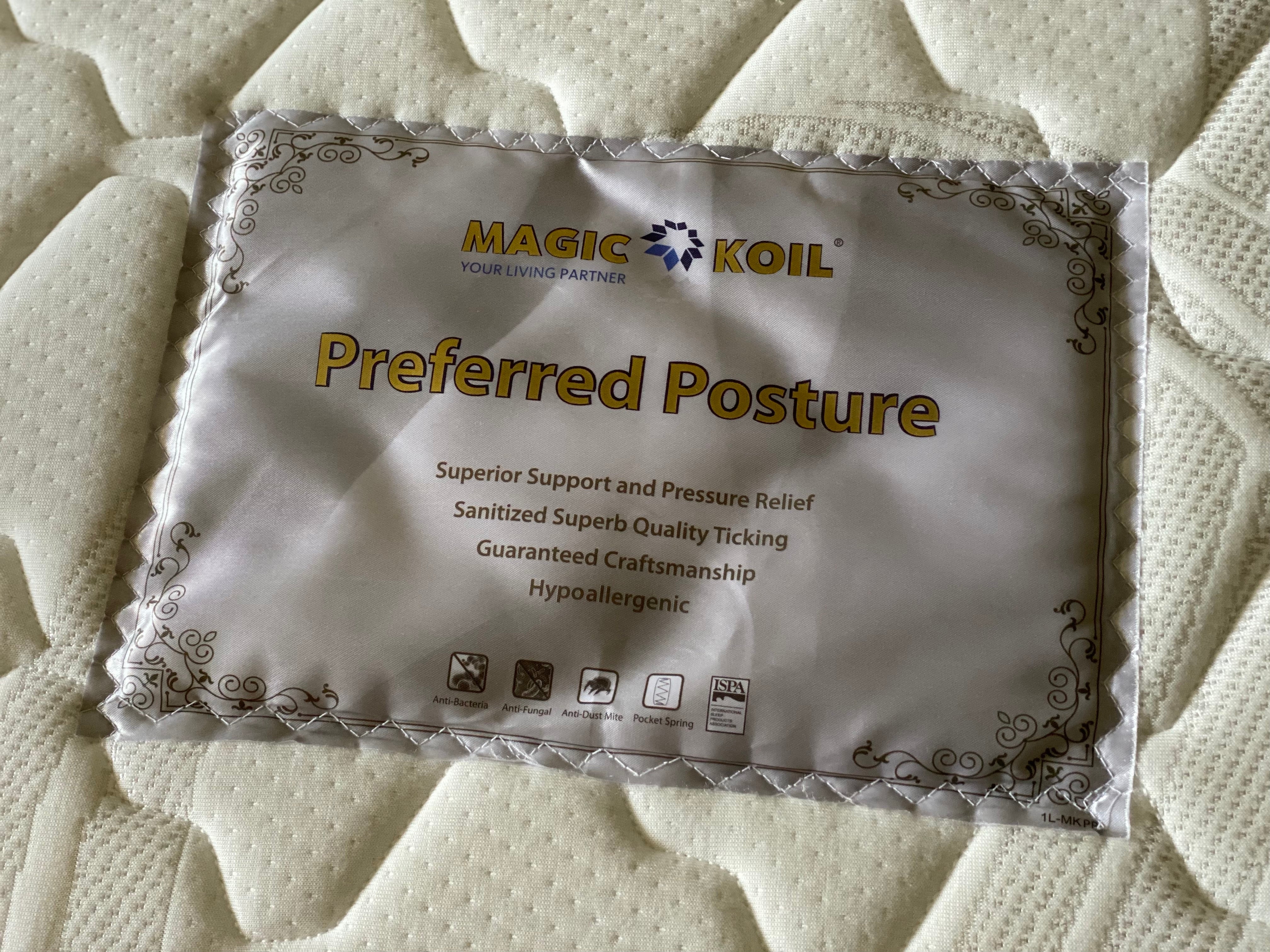 Magic Koil Preferred Posture Label