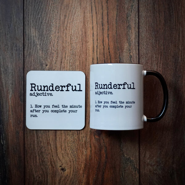 Runderful Running Gift Set by EllieBeanPrints | Running Mug and Coaster 