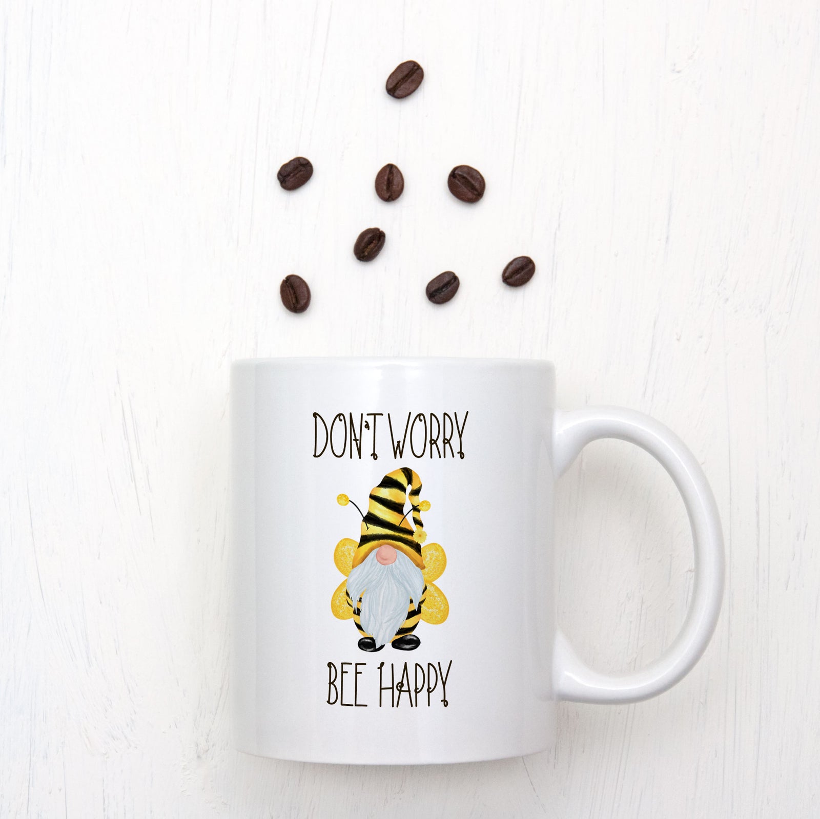 Don t Worry Bee Happy Coaster EllieBeanPrints