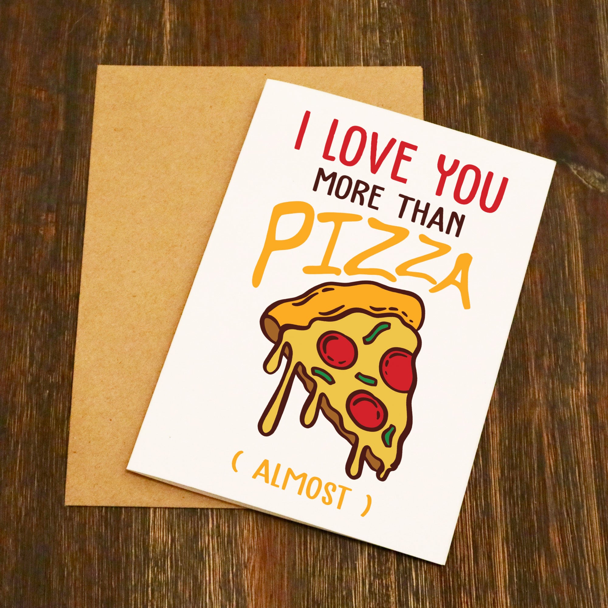 I Love You More Than Pizza Valentine S Card Elliebeanprints