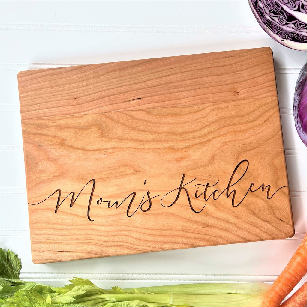 Personalized Mother's Day Cutting Board: Mom's Kitchen. Can be ANY Cus –  milk & honey